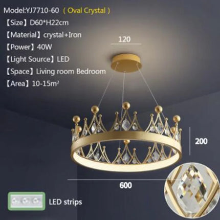 Lustre suspension design nordique en cristal pour intérieur — LZ4X9P2