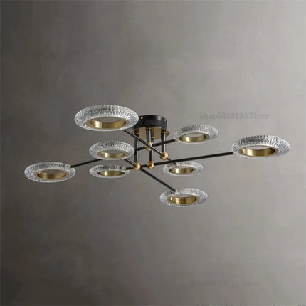 plafonnier led en cuivre avec abat-jour pmma haute transmission