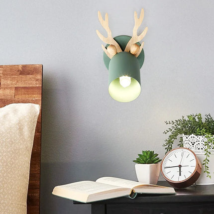 Applique murale en bois cerf style nordique pour chambre enfant — LZ4P9XQ