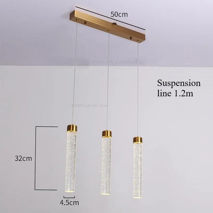 Suspension moderne en cristal à bulles pour bars et cafés — LZ4X9J