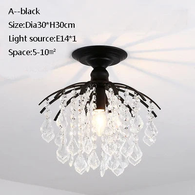 Plafonnier LED en cristal doré pour décoration contemporaine — LZ4X9JQ