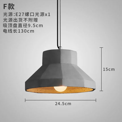 Suspension industrielle en béton pour décoration moderne — LZ4X9T