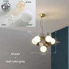 6 lumières - Gris / Milky / Chaude
