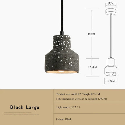 Suspension LED design nordique en terrazzo multicolore — LZ4P9XJ