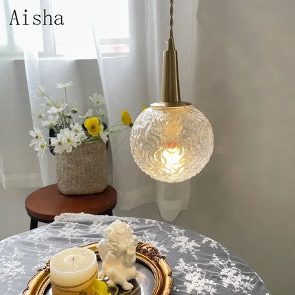 Suspension en verre doré avec design cuivre élégant — LZ4P9XQ