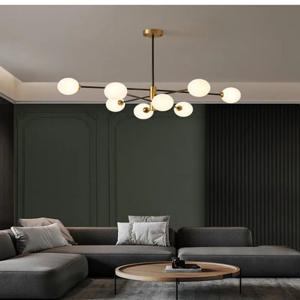 Lustre intérieur en or avec globe en verre — LZ4X9M2