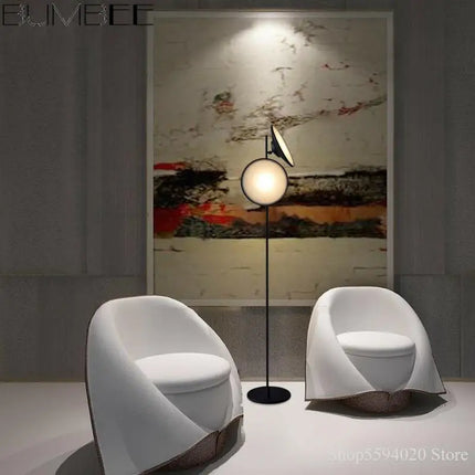 Lampadaire LED double corne au design nordique moderne — LZ4X7P