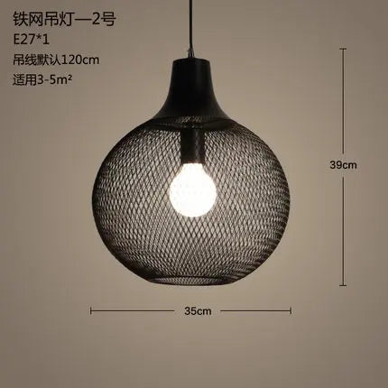 Lustre industriel cage oiseau en fer style loft rétro minimaliste — LZ4P9XJ