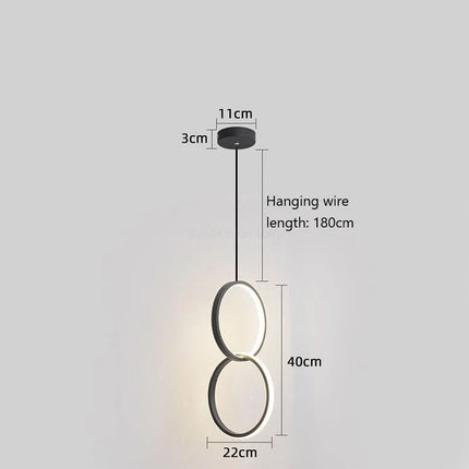 Suspension LED en anneau pour décoration intérieure moderne — LZ4X9P