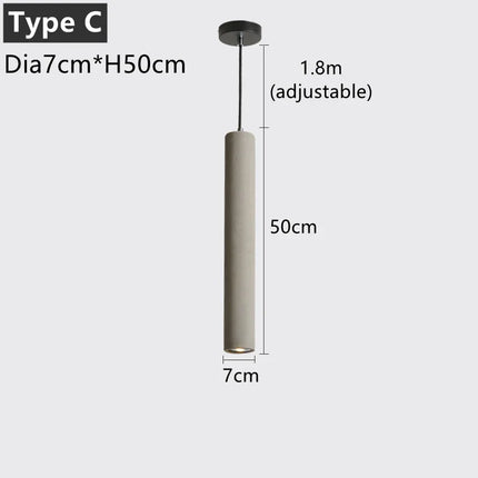 Suspension LED en béton au style industriel moderne — LZ4X9P