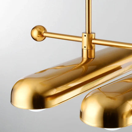 Lustre suspension Art déco doré en fer et verre pour salle à manger — LZ4X9P