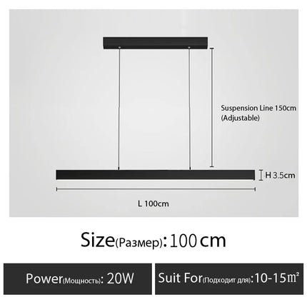 Lustre suspension moderne minimaliste pour ambiance chaleureuse — LZ4X9T