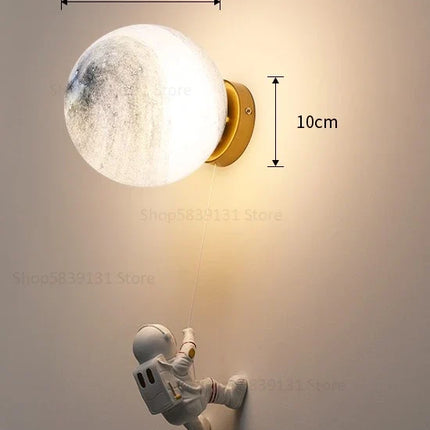 Applique murale enfant design astronaute avec étoiles et lune — LZ4X9P