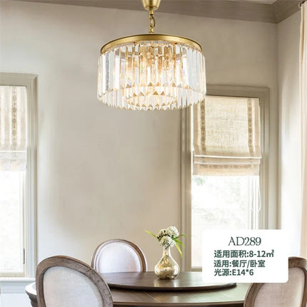 Lustre suspension moderne en cristal style nordique élégant — LZ7XQ2