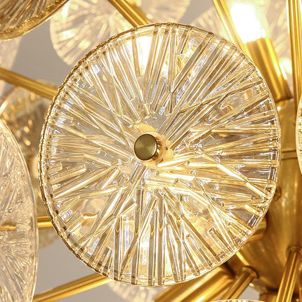 Suspension ronde en verre pour plafond, lustre décoratif moderne pour villa — LZ4X7M