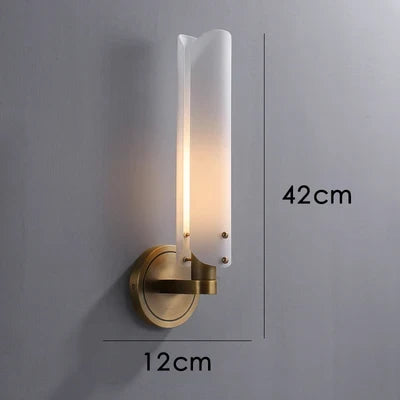 applique murale moderne art déco en cuivre doré  lampe LED décorative