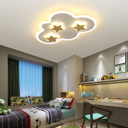 Plafonnier LED enfant avec motifs nuages et étoiles créatifs — LZ4X9P