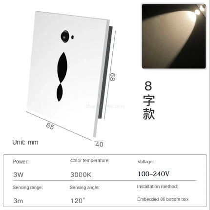applique murale led à induction avec capteur intégré