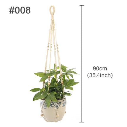 Suspension macramé naturelle pour plantes et décoration murale — LZ4X9T2