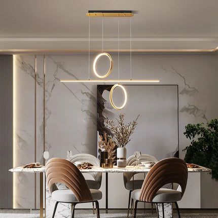 Lustre LED moderne avec variateur et télécommande pour intérieur — LZ4X9J