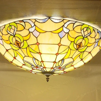 Plafonnier créatif style vitrail Tiffany pour intérieur élégant — LZ4X9M