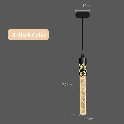 Suspension en cristal de luxe avec télécommande pour chevet Kistchen Island LED — LZ4D9X