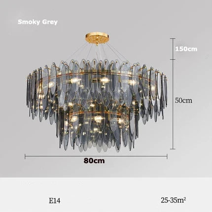 Lustre Art Déco en fer et verre pour éclairage moderne — LZ4X9T