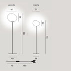 Corps de lampe noir / Lampadaire grand