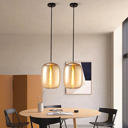 Lustre suspendu LED en verre au design minimaliste moderne — LZ4X9J