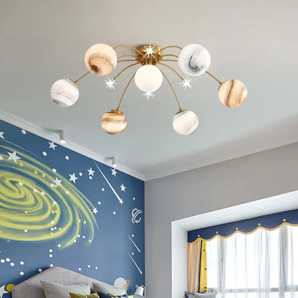 Lustre en verre lumineux pour chambre d’enfant — LZ4Q9T1
