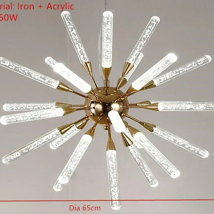 Lustre moderne en cristal pour décoration intérieure romantique — LZ4X9J