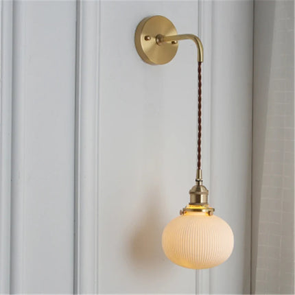 Applique murale en porcelaine blanche au design nordique élégant — LZ4QX9