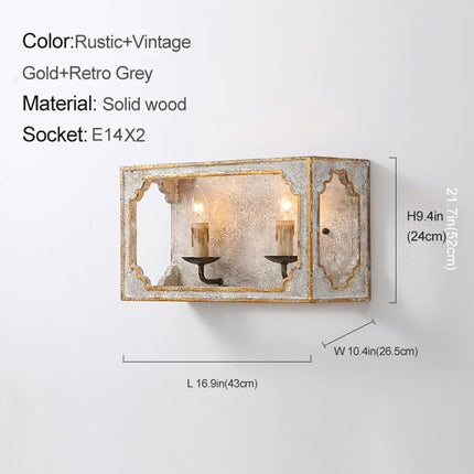 Suspension lustre vintage en bois gris pour salon et cuisine — LZ4X9P