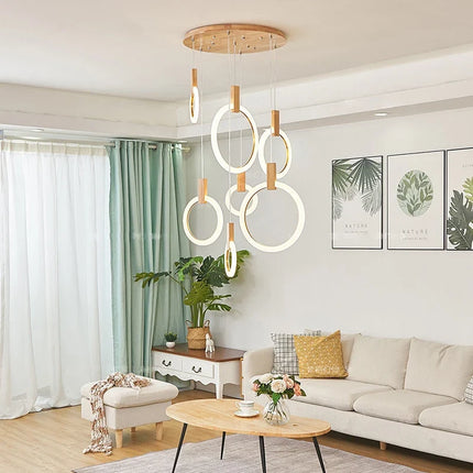lustre led suspendu style loft pour escalier