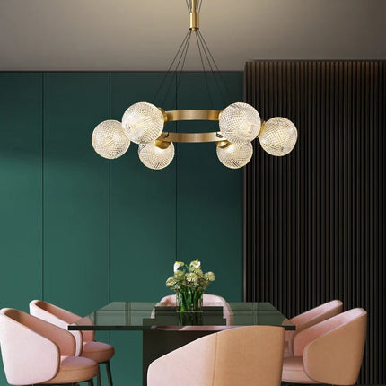 Lustre suspension en cuivre au design postmoderne nordique — LZ4X9P