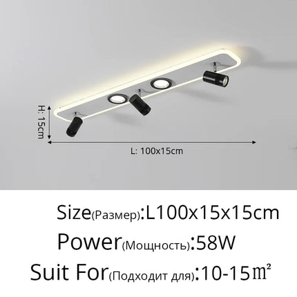 Plafonnier LED à spots en acrylique — LZ4X9P