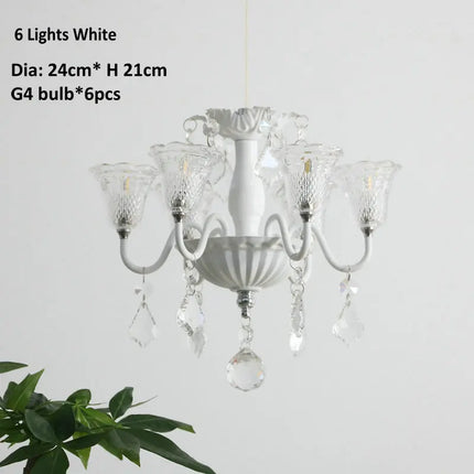 Suspension mini créative avec abat-jour en verre et cristal — LZ4P9XQ