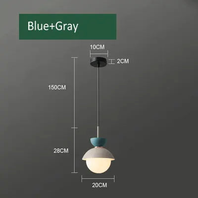 Suspension créative avec abat-jour en verre et câble long — LZ4X9T