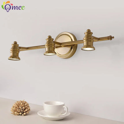 Applique murale LED vintage pour miroir de salle de bains 2/4 têtes bronze — LZ4X9P7
