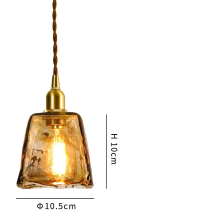 Suspension réglable style japonais bois et cuivre vintage — LZ4X9T2