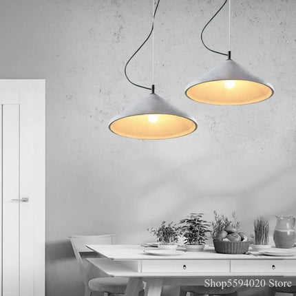 Lustre suspension rétro style loft en béton LED pour restaurant et salon — LZ4X9P2