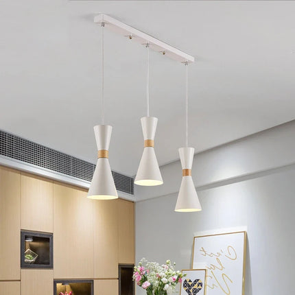Suspension moderne en bois au design macaron créatif — LZ4X9P