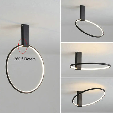 Plafonnier LED rond design scandinave en métal et aluminium — LZ4P9XJ