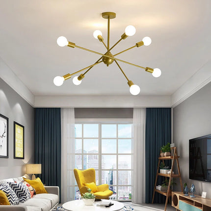Lustre suspension LED style industriel spoutnik créatif — LZ4X9J