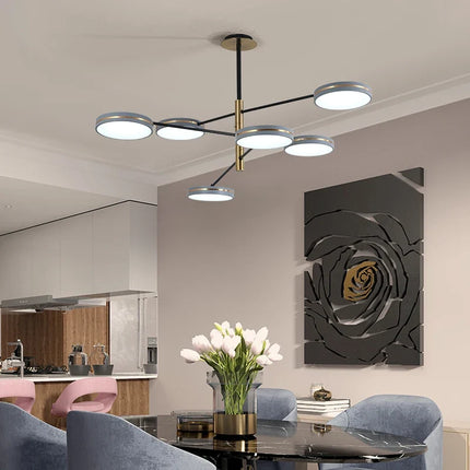 Lustre LED moderne tube vertical pour éclairage intérieur — LZ4X9T