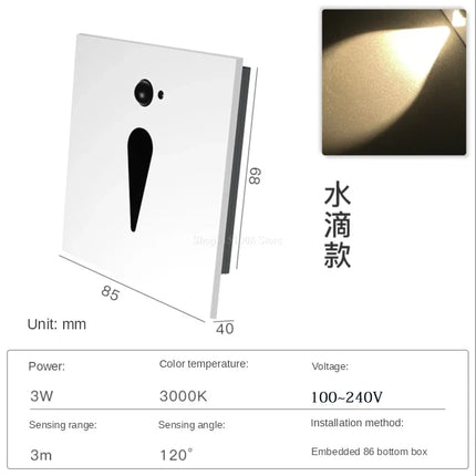 applique murale led à induction avec capteur intégré