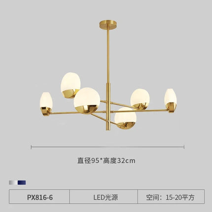 Lustre LED en verre au design créatif pour intérieur élégant — LZ4P9X