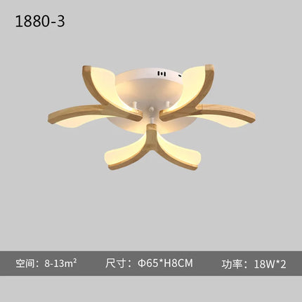 Plafonnier LED moderne en bois massif style nordique — LZ7FQ2