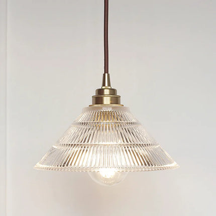 Suspension vintage en verre rayé style nordique — LZ4QJ7