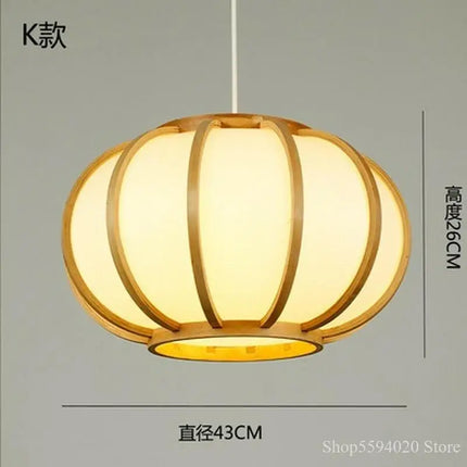 Lustre suspension en bambou style zen pour ambiance relaxante — LZ7D9X